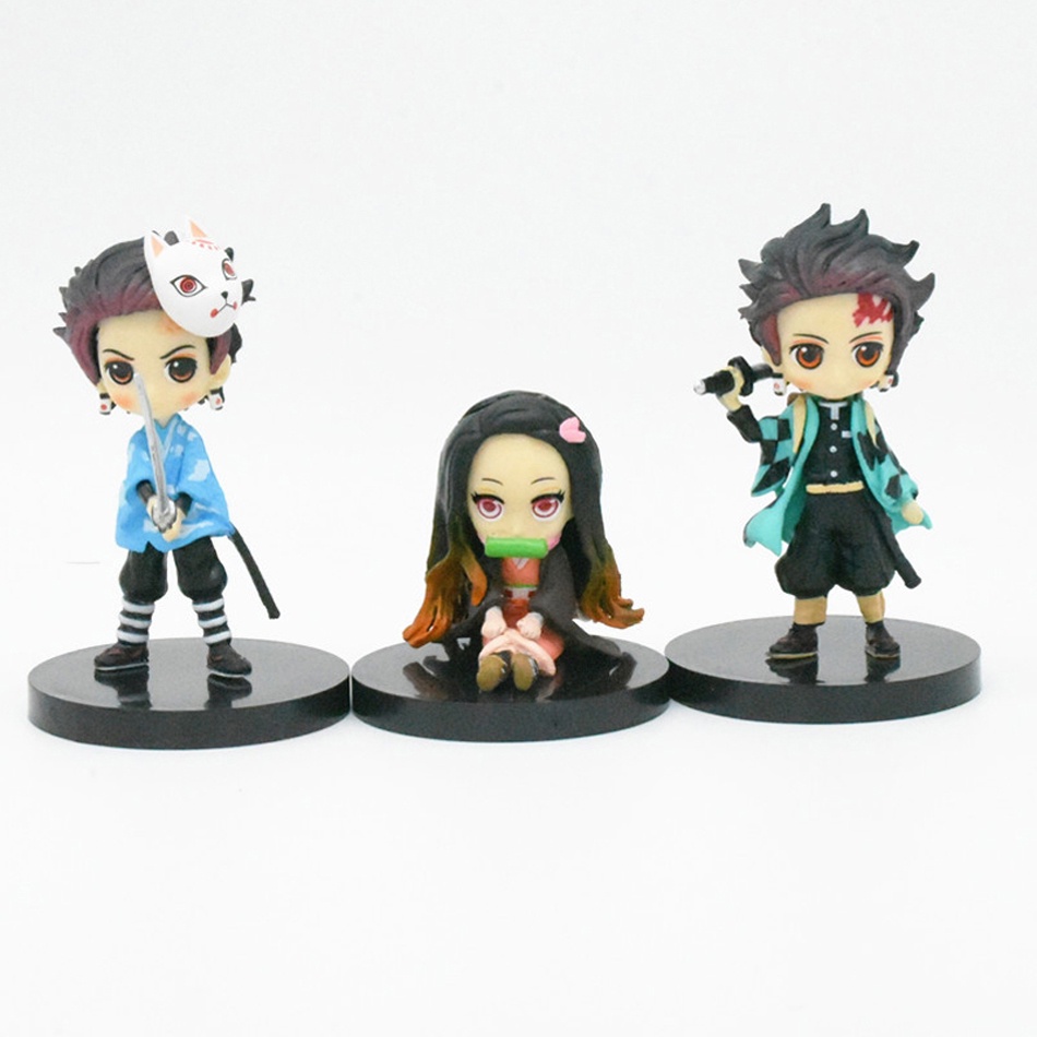Set 6 Mô Hình Nhân Vật Phim Demon Slayer 7cm