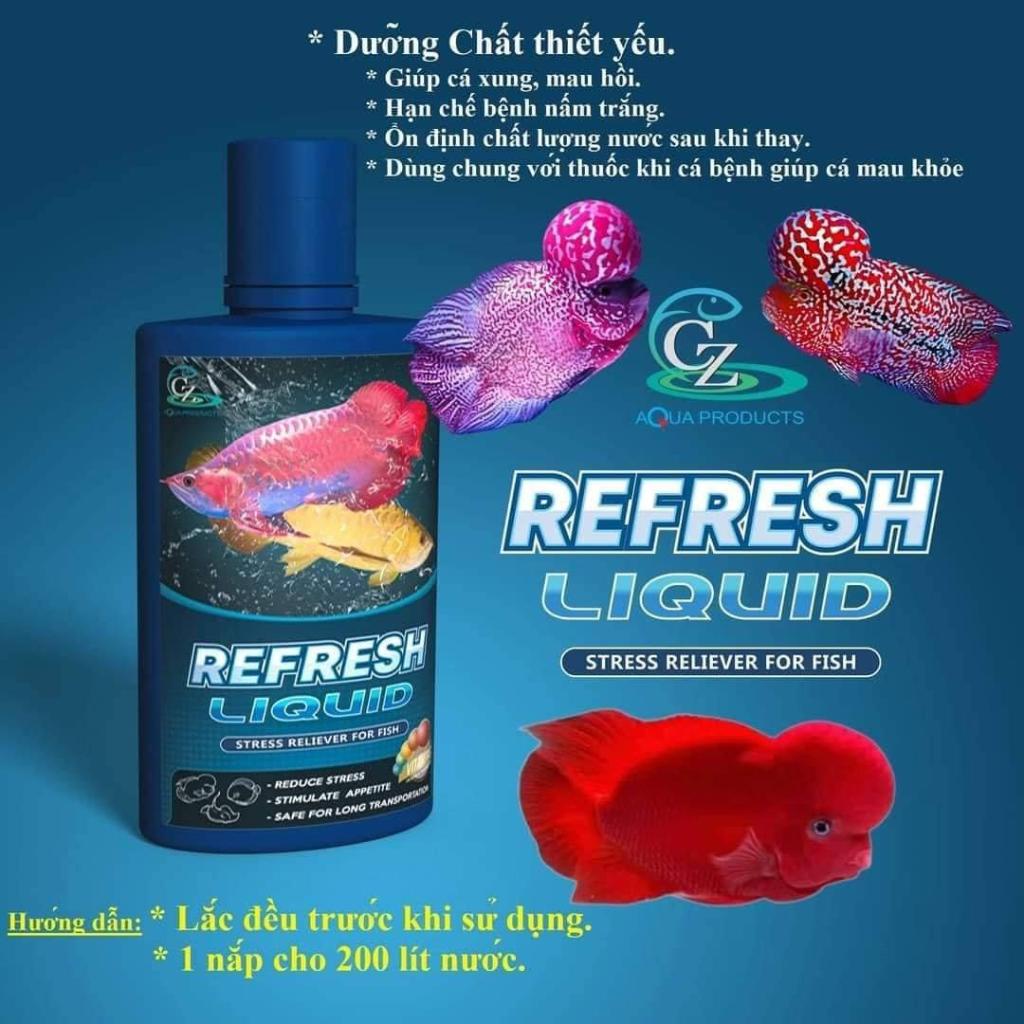 REFRESH LIQUID Dưỡng Chất Đậm Đặc Giúp Cá Khỏe, Giảm Stress Nhanh, Tăng Sức Đề Kháng, Ngăn Ngừa Bệnh Tật Chai 100ml