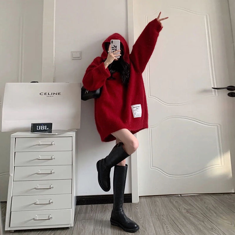 Áo len noel nữ Áo Hoodie Dày Dặn Phong Cách Giáng Sinh Năm Mới Hàn Quốc 2021 Cho Nữ