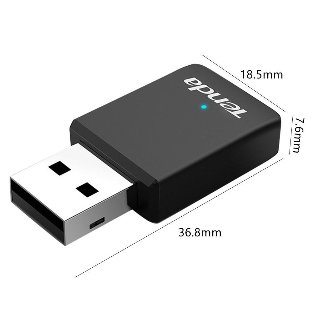 USB thu Wifi Tenda U9 Mini Không Anten, chuẩn AC 650Mbps – 2 băng tần. Vi Tính Quốc Duy