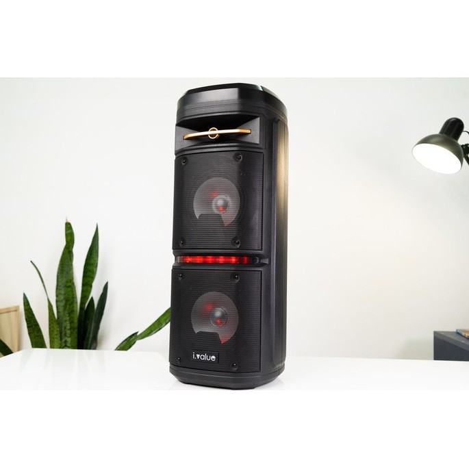 LOA KEO 2 bass karaoke 2 bass xịn- 10 80w 2 mic xịn pin 3000mah 8 tiếng
