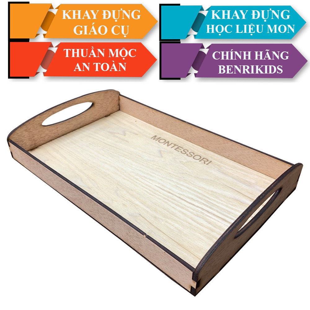 Khay Gỗ Montessori Giúp Giáo Viên Mầm Non Đựng Học Liệu Hỗ Trợ Giảng Dạy Theo Phương Pháp Giáo Dục Tự Lập