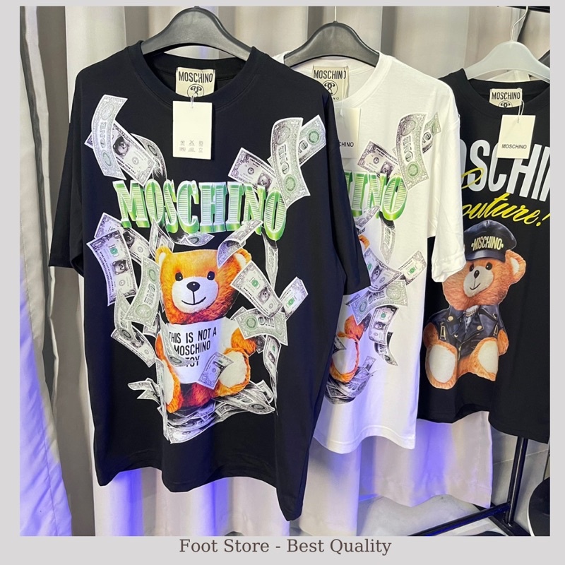 Áo thun Moschino in hình chuẩn 1:1 Áo Moschino in hình nam nữ Unisex