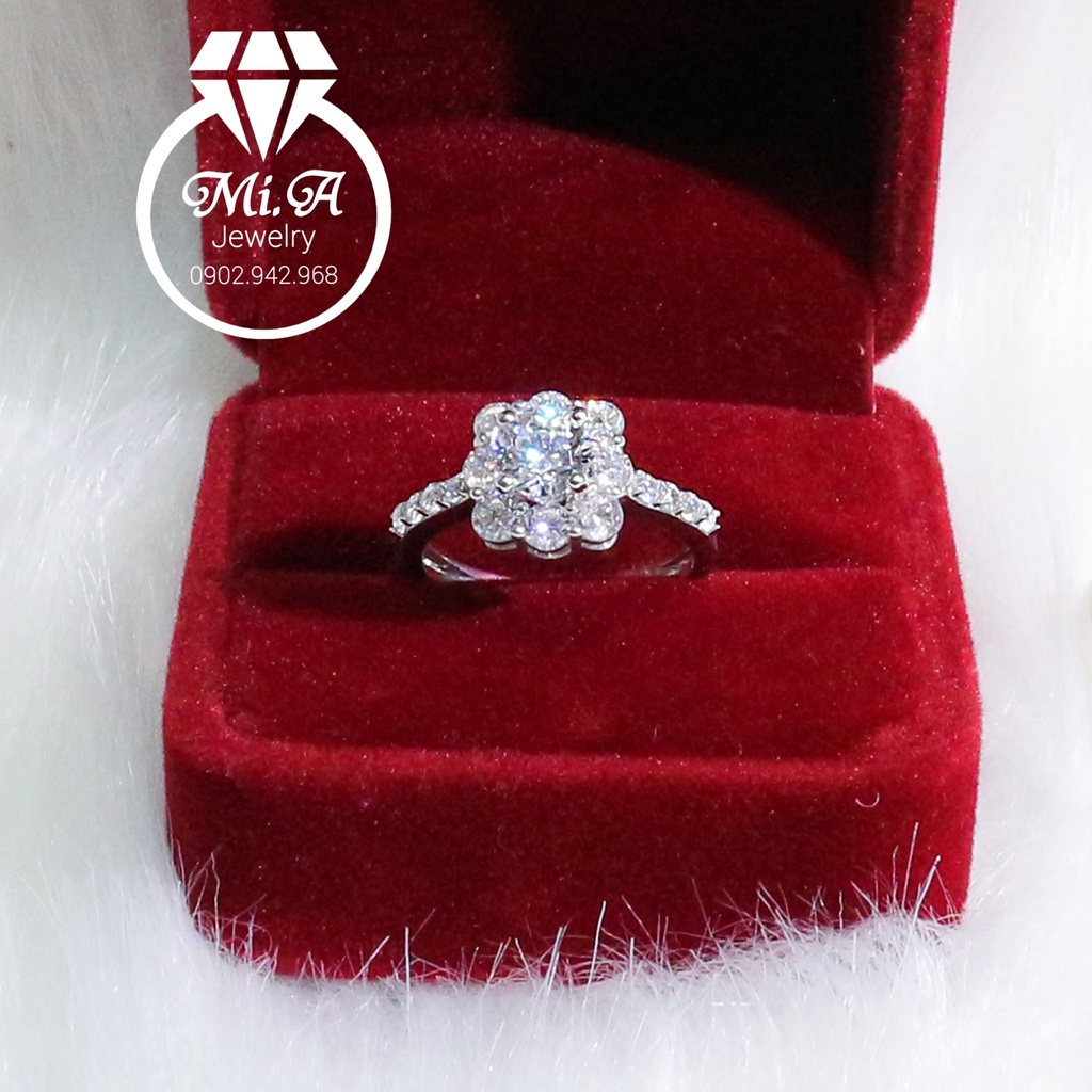 Nhẫn bạc Ý S925 nữ đính đá hột CZ nhân tạo cao cấp MiASJ N075
