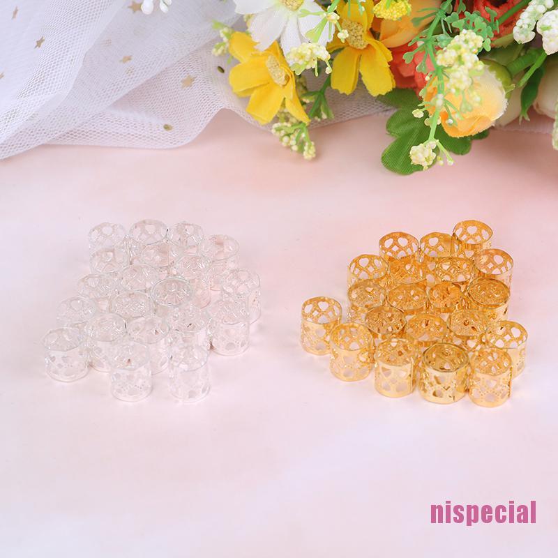 Bộ 20 Khuyên Xỏ Tóc Bằng Kim Loại Cá Tính