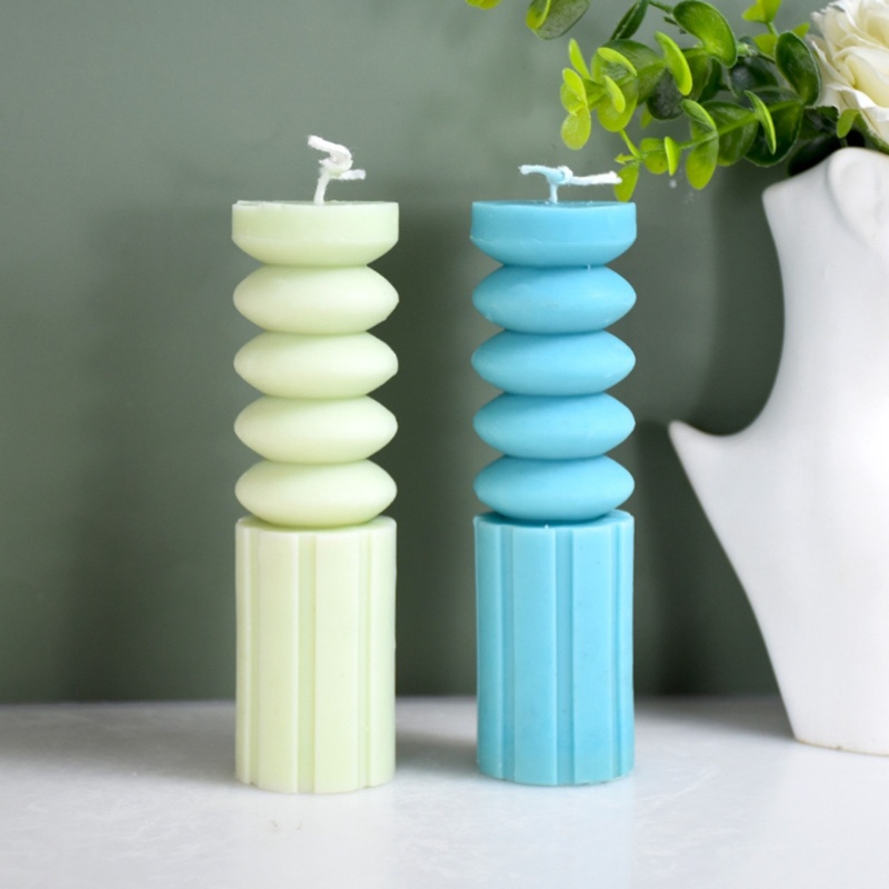 Khuôn Silicone Làm Nến Hình Trụ DIY