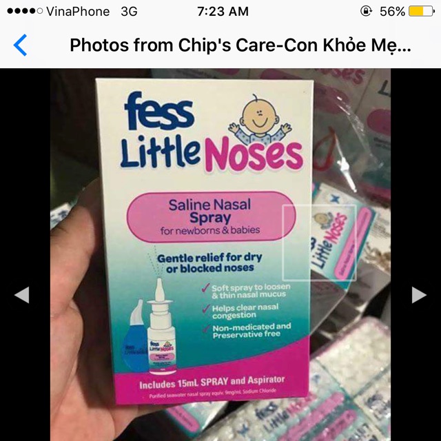 Xịt nghẹt mũi Fess little noes