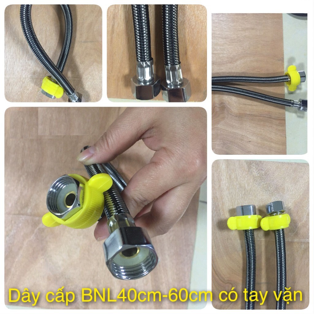 1 sợi Dây cấp nước 2 đầu ren trong 21mm, nóng lạnh 304