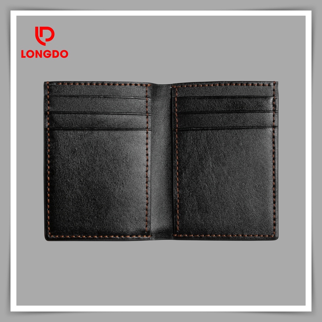 Ví da nam dáng đứng - Cam kết da bò thật 100% - Hàng chính hãng thương hiệu Longdo Leather - BD01