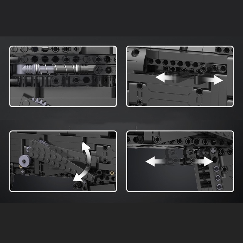 Đồ Chơi Lắp Ghép Lego Mô Hình Súng Rifle Groza-Black Với 1504 Mảnh Ghép Sử Dụng Động Cơ Chạy Bằng Pin