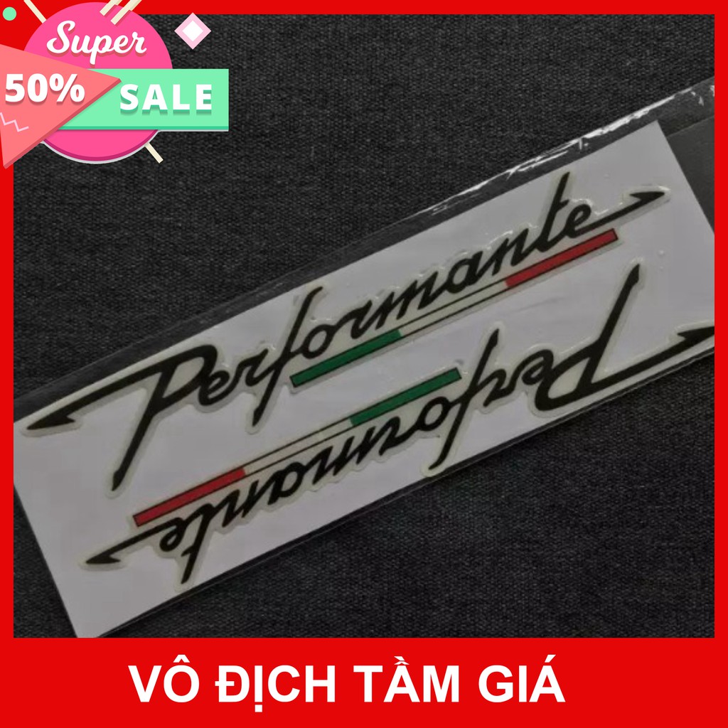 [GIÁ GỐC] TEM CHỮ NỔI PERFORMANTE CHO XE SH HOẶC DÁN TRANG TRÍ CHO CÁC LOẠI XE (CHỮ ĐEN)