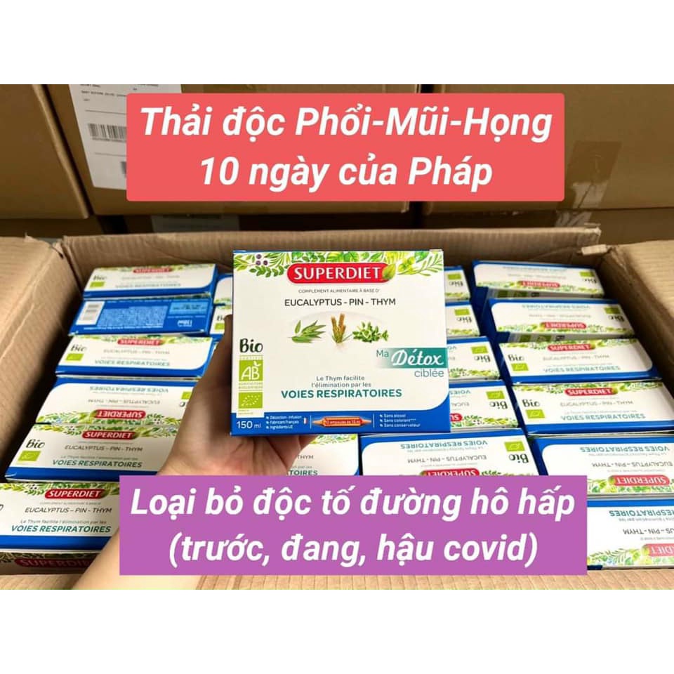 Bill Pháp - Thải độc phổi-mũi-họng SuperDiet Detox Voies Respiratoires