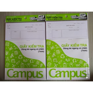 Giấy kiểm tra có chấm Campus(25 tờ đôi)