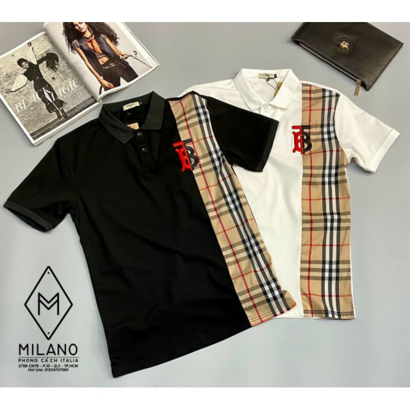 áo thun nam có cổ in viền BBR chất liệu thun cotton cực kì thoáng mát