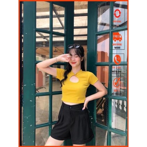 Quần Short Nữ Gập Gấu