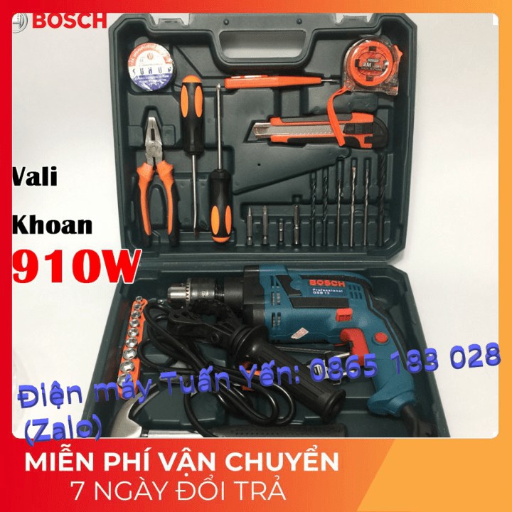 Bộ Máy Khoan Bosh GSB 910W, đủ phụ kiện. Bảo hành 10 tháng