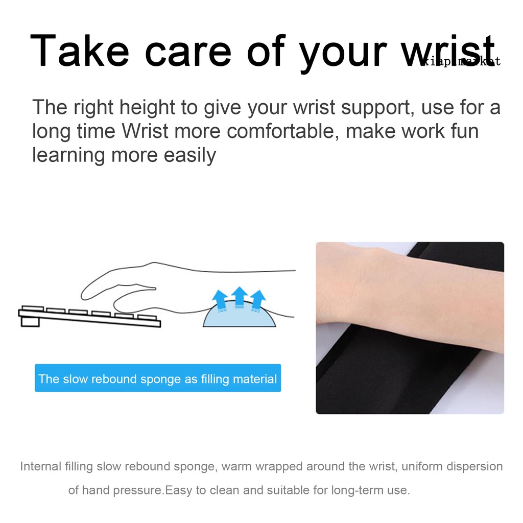 LOP_Wrist Rest Pad Professional Comfortable Memory Cotton Keyboard Mouse Wrist Hand Rest Mat for PC