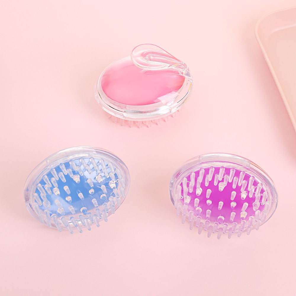 (Hàng Mới Về) Lược Silicone Mát Xa Da Đầu Tạo Kiểu Tóc Thời Trang Tiện Dụng