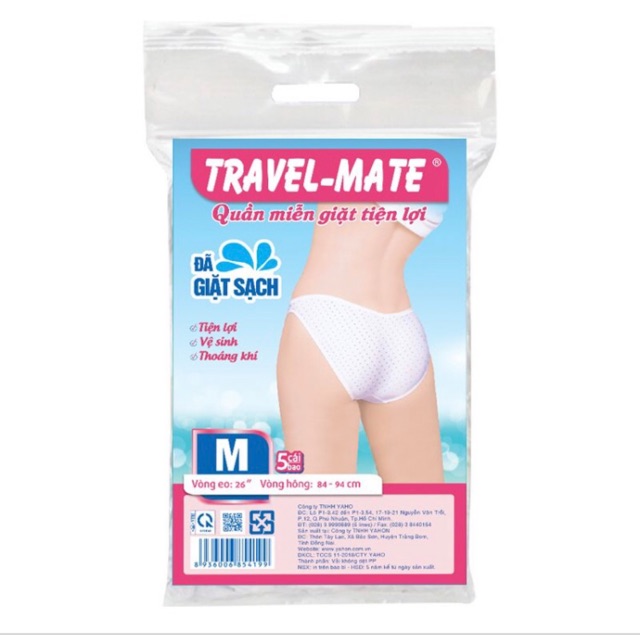 Quần Lót Du Lịch Nữ Travel- Mate ( Túi 5 chiếc)