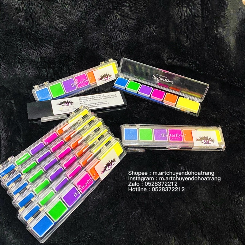 ' HÀNG SẴN ' BỘ MÀU BODY PAINTING VẼ MẶT VÀ BODY MÀU NEON PHÁT SÁNG ĐẶC BIỆT DÀNH CHO HOÁ TRANG HOẶC MAKEUP | BigBuy360 - bigbuy360.vn