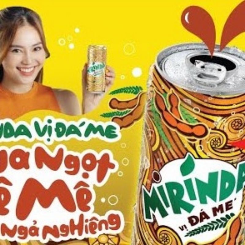 Lốc 6 lon Mirinda Đá me vị chua ngọt thơm ngon 330ml ( Date T9/2022)