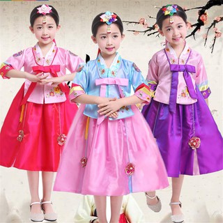 Trang phục truyền thống Hàn Quốc cho bé gái Váy khiêu vũ Hanbok Quần áo lễ hội biểu diễn sân khấu