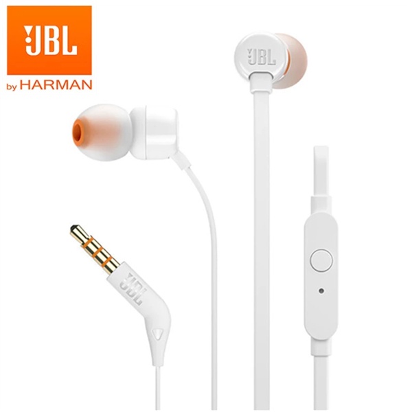 Tai Nghe Nhét Tai JBL T110 Có Micro Jack 3.5mm Âm Thanh Sống Động Cho ios iPhone Android Huawei / Xiaomi / oppo / vivo / Samsung