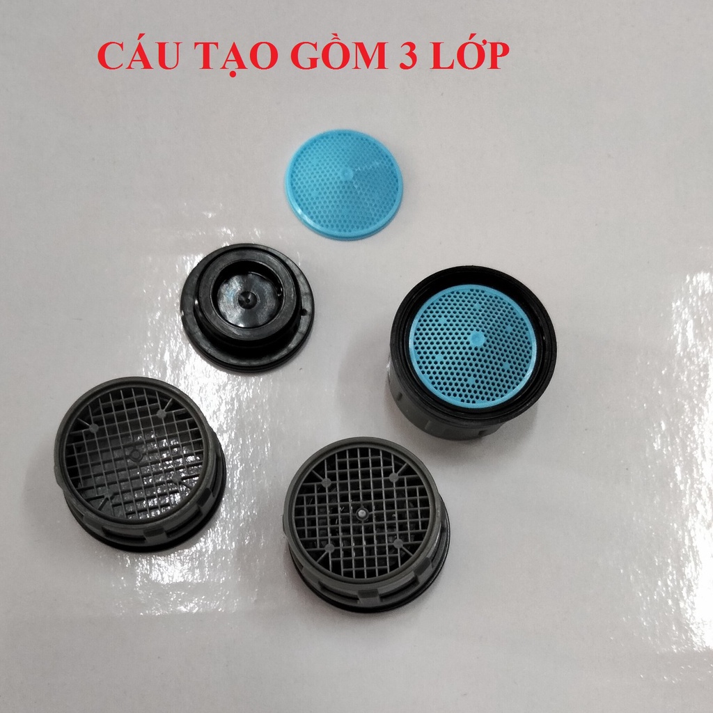 Đầu lọc tạo bọt, lưới lọc vòi rửa ren ngoài phi 21- núm thoát nước thay thế ở củ sen, củ vòi