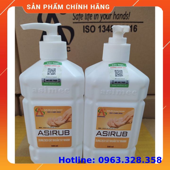 Nước Sát Khuẩn Tay, Nước Sát Khuẩn Asirub 500Ml Không Cần Rửa Lại Bằng Nước, Hàng Có Tem Chống Hàng Giả | BigBuy360 - bigbuy360.vn