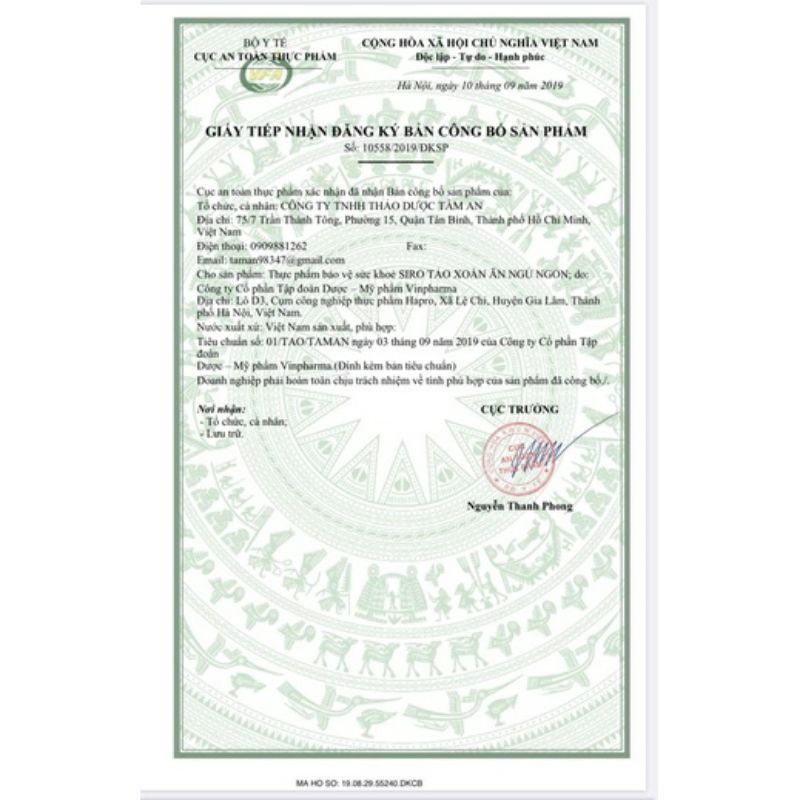 Siro tảo xoắn yến sào ăn ngủ ngon hộp 20 ống