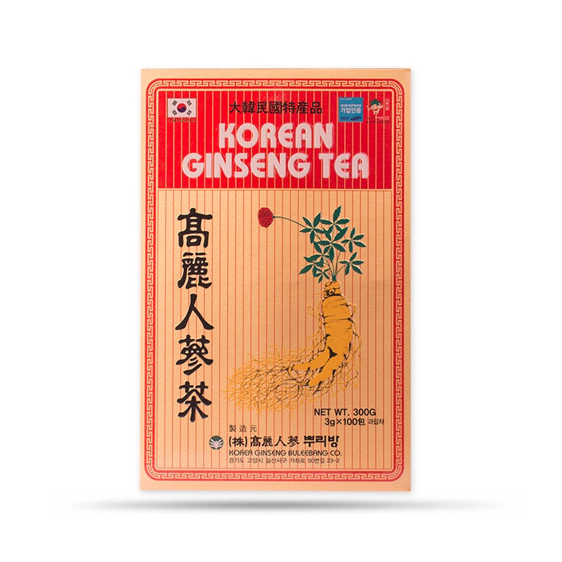 Trà hồng sâm Hàn Quốc Buleebang hộp 300g (3g *100 gói) dạng túi hòa tan, trà sức khỏe tăng cường sinh lực
