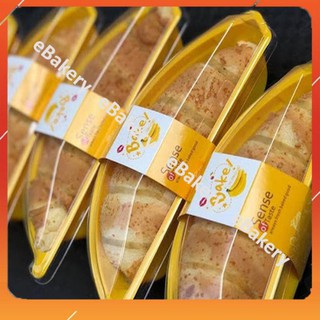 Set 10, 50 hộp đựng bánh hình chuối vàng có tem dán độc đáo siêu hot siêu đẹp - eBakery