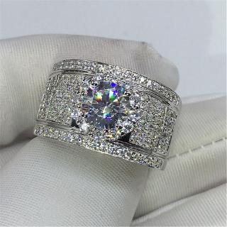 Nhẫn Mạ BạC 925 ĐíNh Đá ThờI Trang (Size 7~11)