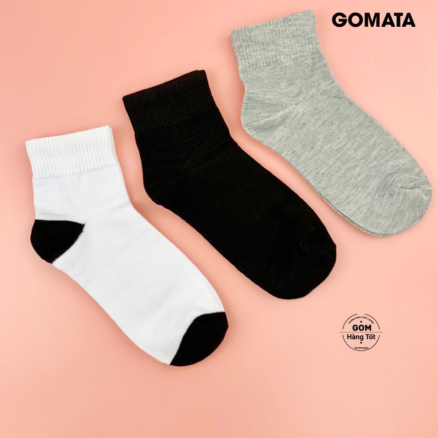 Tất Cổ Cao Trơn Nam Nữ Chất Liệu Cotton cao cấp, Vớ Cổ Cao Nam Nữ thoáng mát,êm chân TAT-TRONCAO-VNXK - GOMATA