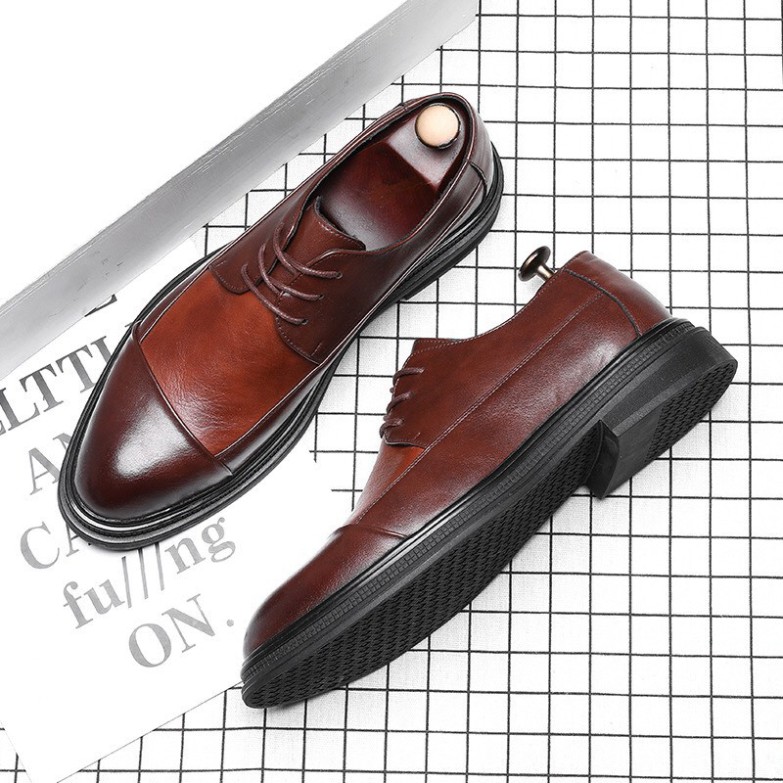 Freeship  Giày da nam tăng chiều cao 5cm SANG TRỌNG, ĐẲNG CẤP