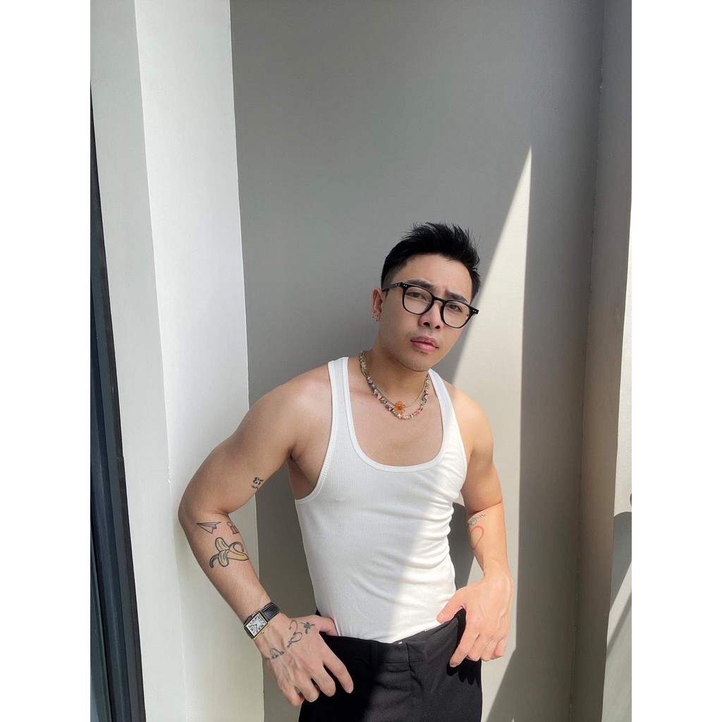 Áo Sát Nách Nam Ba Lỗ Body Tanktop 01 Chất Liệu Cotton Tập Gym Chạy Bộ Hai Màu Đen Trắng Trơn WHISTL3