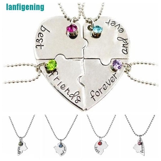 [lanfigening] Vòng cổ Tình Bạn Mặt Ghép Hình Trái Tim Tình Bạn Mãi Mãi Và