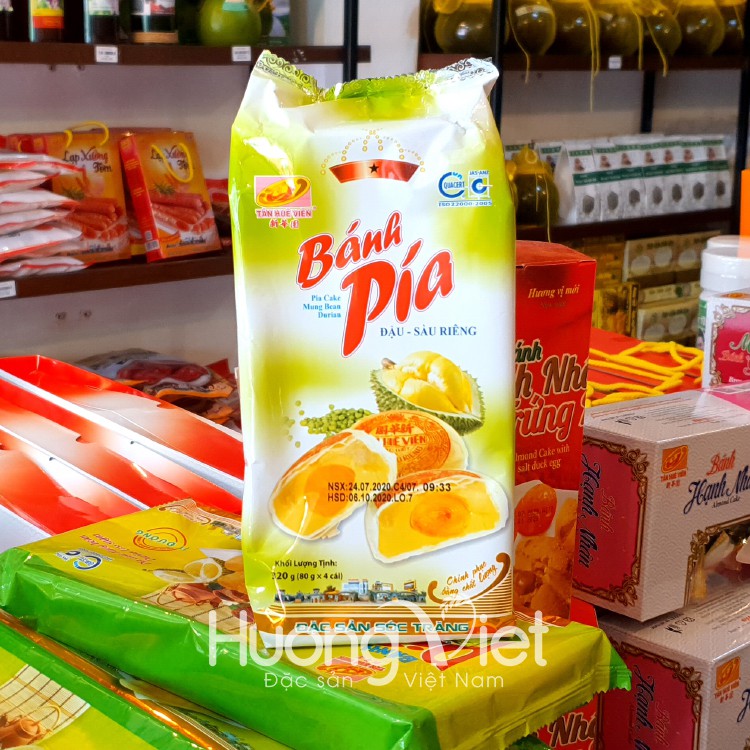 Bánh pía đậu xanh sầu riêng Tân Huê Viên 320g, bánh pía Sóc Trăng chính hãng | BigBuy360 - bigbuy360.vn
