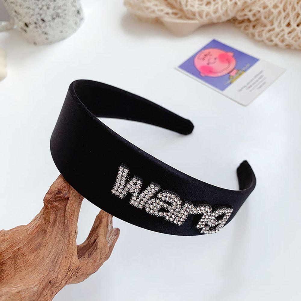 IVORY Băng Đô Đính Đá Chữ Wang Hợp Thời Trang Cho Nữ