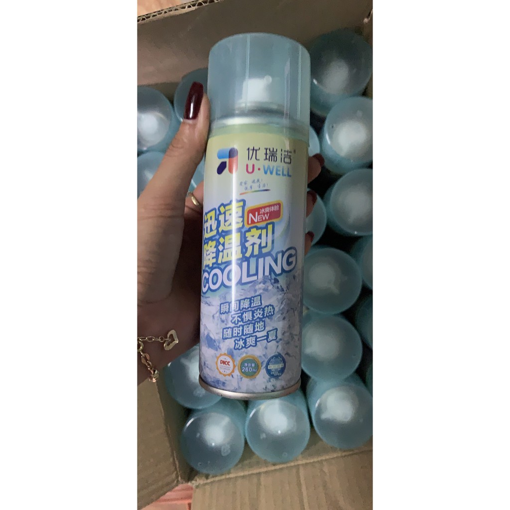 BÌNH XỊT LÀM LẠNH TỨC THỜI CHO XE MÁY,Ô TÔ, CƠ THỂ