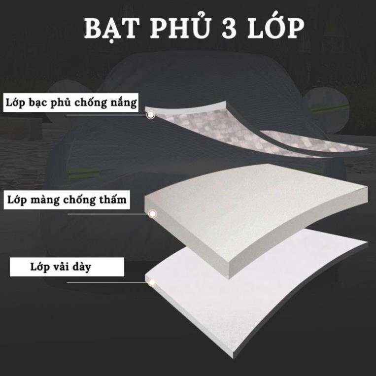 Bạt Phủ Ô Tô VINFAST FADIL, LUX A 2.0, LUX SA 2.0, Chất Liệu Bạt Tráng Nhôm 3 lớp