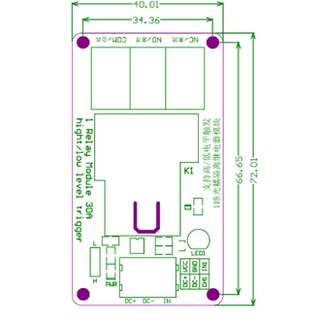 Module relay 1 kênh 12v 30A , mạch điện relay 30A