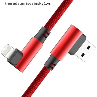 ##TSS## Braided 90 Degree Right Angle Type C/IOS/ Micro USB Fast Data Sync Charger Cable .