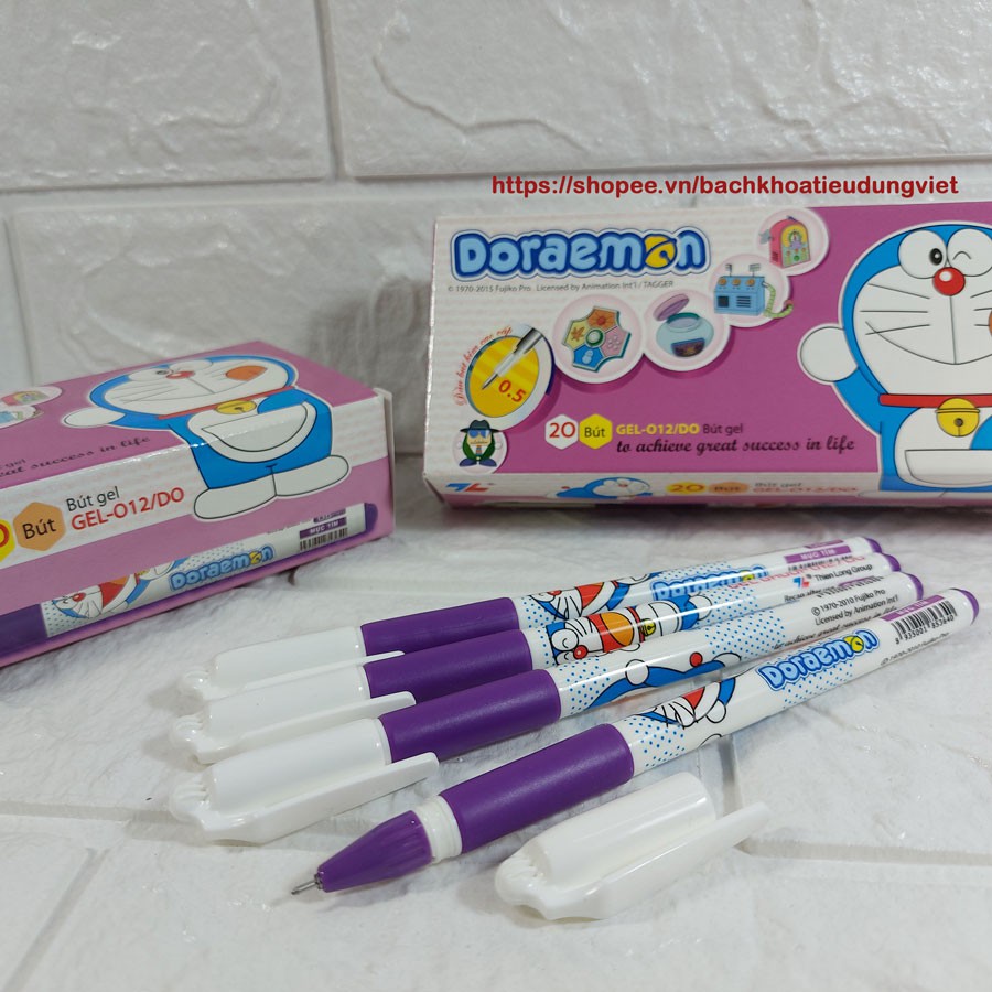 Hộp 20 bút Thiên Long Doraemon GEL-O12/DO mực tím