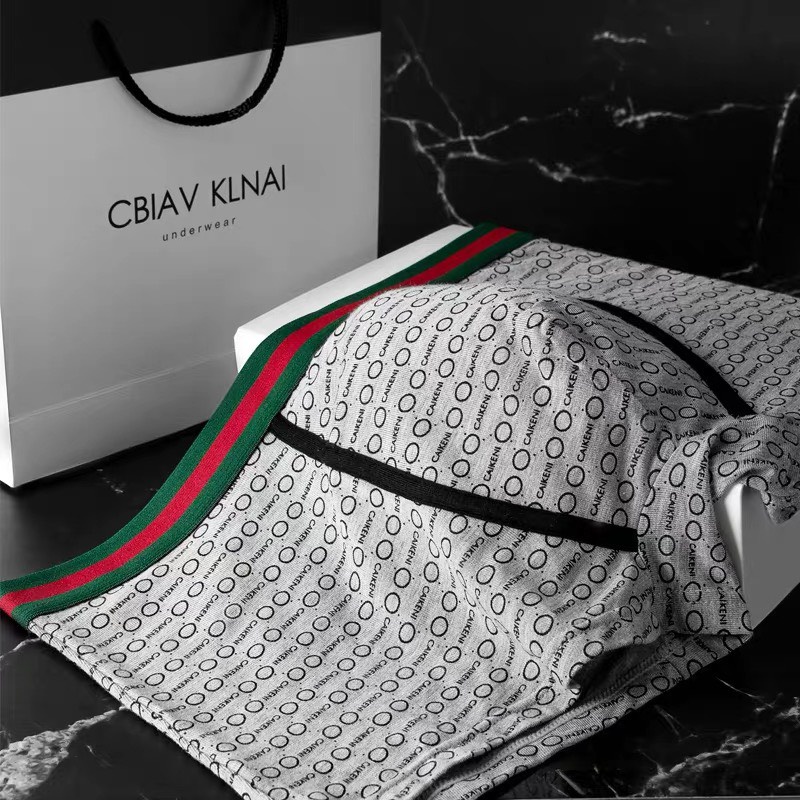 COMBO 4 Quần sịp nam MEN'S FULL HỘP, quần lót đùi nam cao cấp chất cotton co giãn thấm hút mồ hôi
