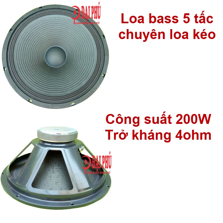 Loa bass 50 loa bass 5 tấc chuyên cho loa kéo 200W 4ohm (1 cặp)