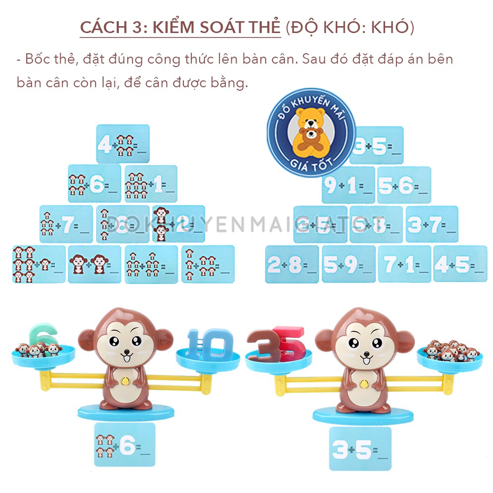 Đồ chơi giáo dục - cân bằng toán học khỉ con/heo con thông minh - Đồ khuyến mãi giá tốt