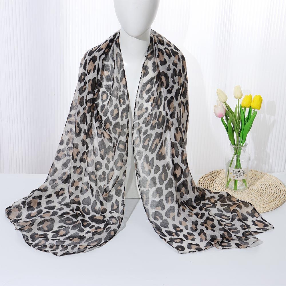 Khăn Choàng Hồi Giáo In Họa Tiết Da Báo