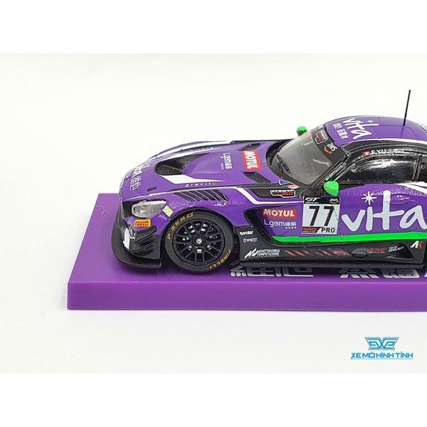 Xe Mô Hình Mercedes-AMG GT3 Tỉ lệ 1:64 Hãng sản xuất Tarmac Works( Tím )