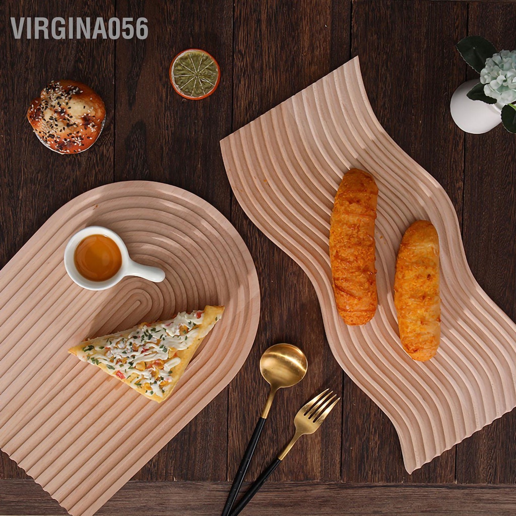 Virgina056 Khay gỗ Sồi dày Thớt bằng thân thiện với môi trường phục vụ cho bánh mì Sushi Bánh trái cây